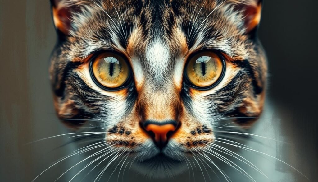 close-up of a cat's eye showing the pupil, feline eye health